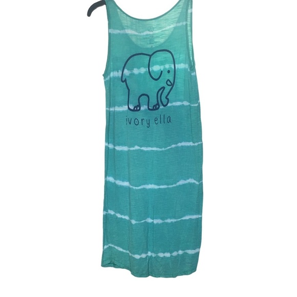 Ivory Ella Tie Dye Tank Dress Cover Up Small Elephant - Picture 1 of 5